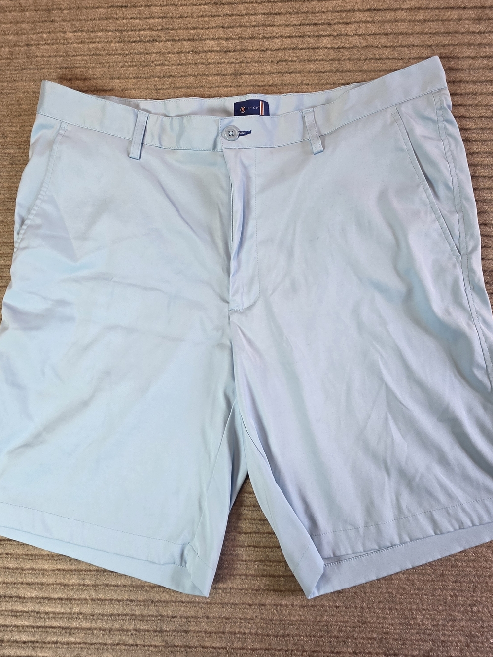 Stitch Stitchs Briches Golf Short Mens 38 Blue Performance Stretch 9"inseam